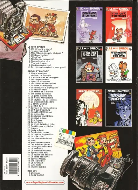 Verso de l'album Le Petit Spirou Tome 1 Dis bonjour à la dame !