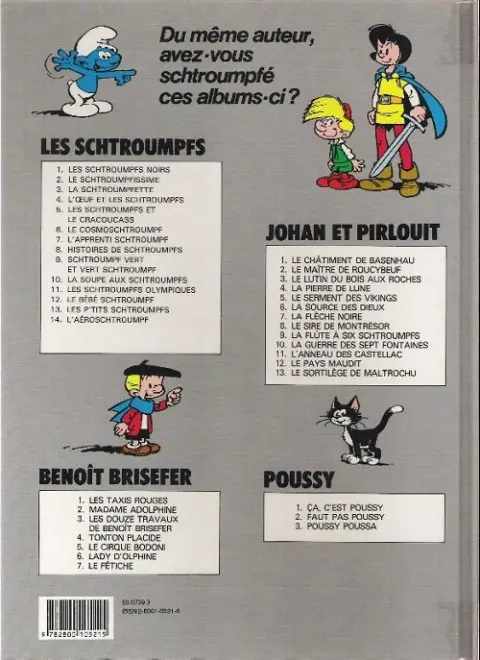 Verso de l'album Poussy Tome 2 Faut pas poussy