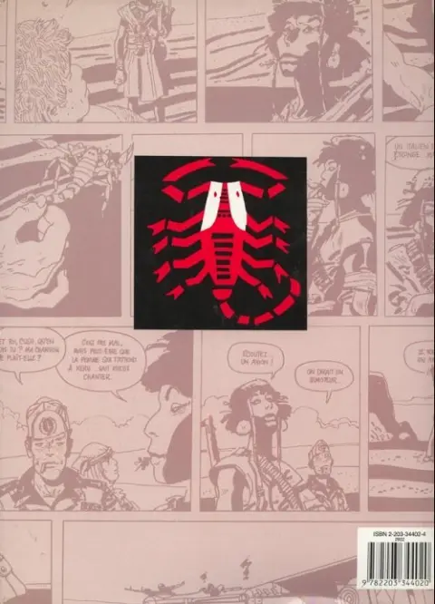 Verso de l'album Les Scorpions du Désert Tome 1