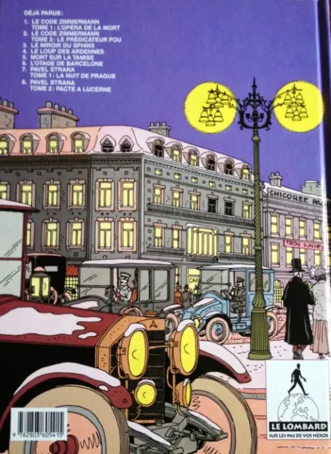 Verso de l'album Victor Sackville Tome 1 Le code Zimmermann - L'opéra de la mort