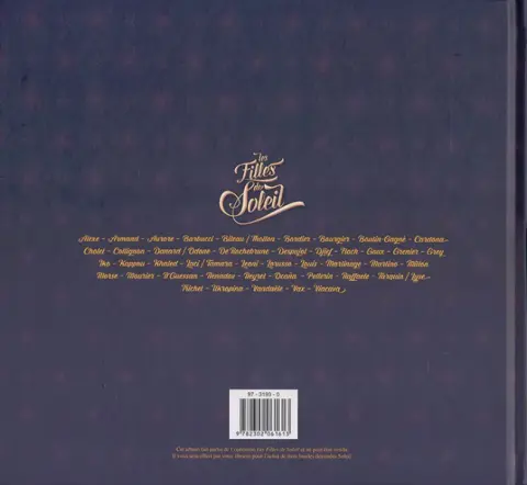 Verso de l'album Les Filles de Soleil N° 22