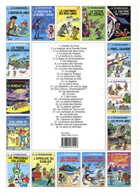 Verso de l'album Le Scrameustache Tome 33 Le réveil du Mirmidon