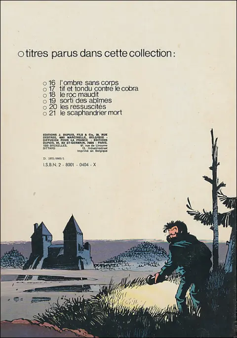 Verso de l'album Tif et Tondu Tome 22 Un plan démoniaque