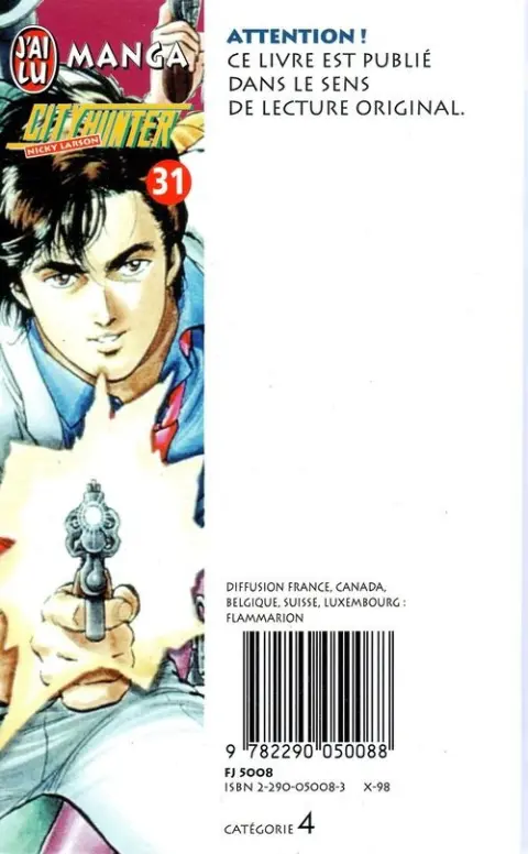 Verso de l'album City Hunter - Nicky Larson 31 Un cœur pour deux