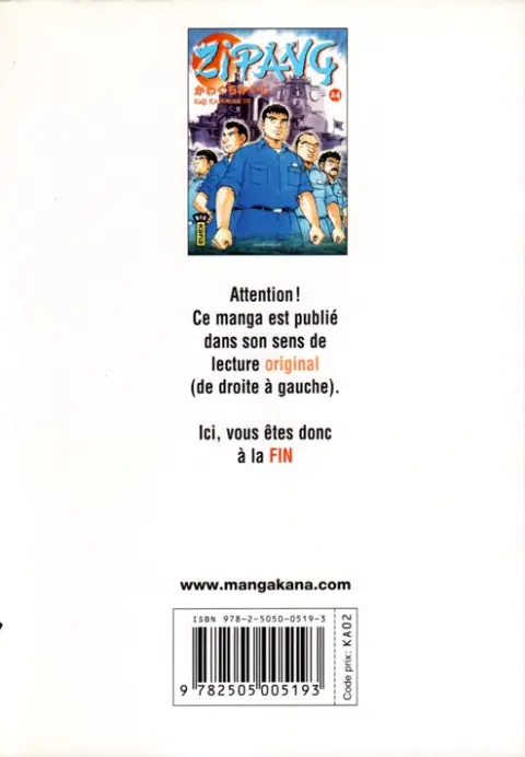Verso de l'album Zipang 24