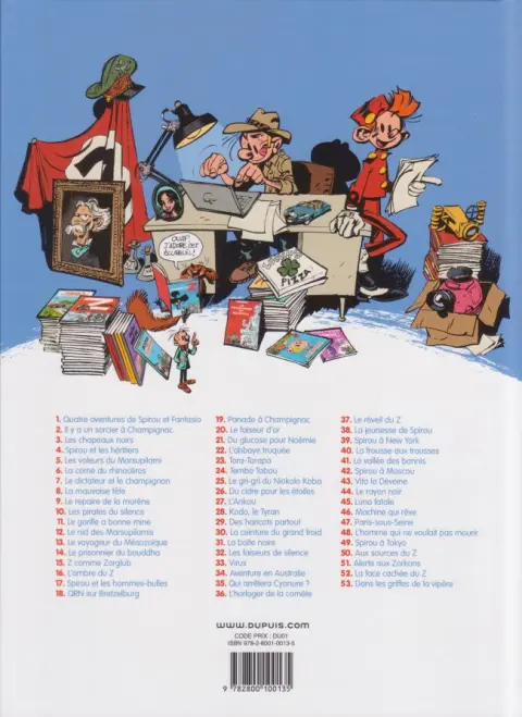Verso de l'album Spirou et Fantasio Tome 11 Le gorille a bonne mine