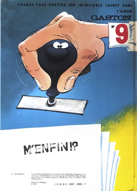 Verso de l'album Gaston Tome 8 Lagaffe nous gâte