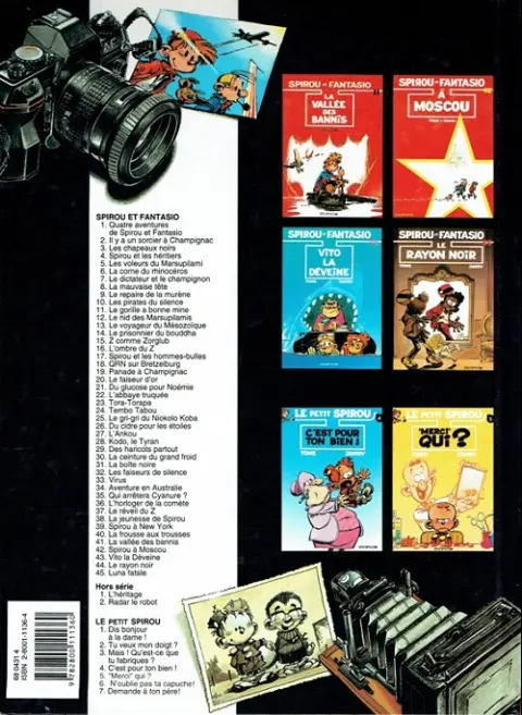 Verso de l'album Spirou et Fantasio Tome 35 Qui arrêtera cyanure ?