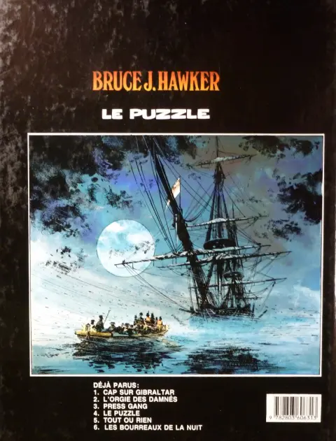 Verso de l'album Bruce J. Hawker Tome 4 Le puzzle