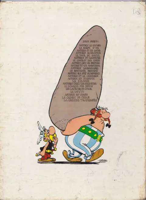 Verso de l'album Astérix Tome 18 Les Lauriers de César