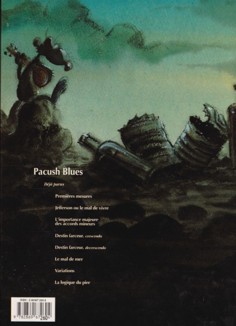 Verso de l'album Pacush Blues Tome 3 L'importance majeure des accords mineurs