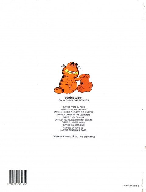 Verso de l'album Garfield Tome 8 Qui dort, dîne !