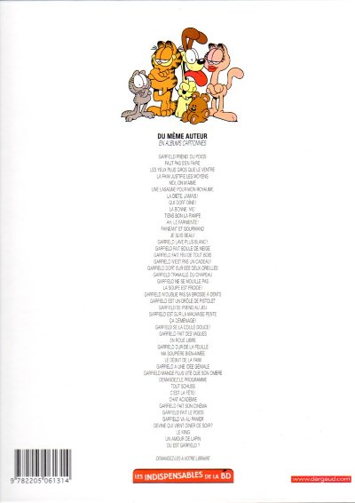 Verso de l'album Garfield Tome 36 Tout schuss