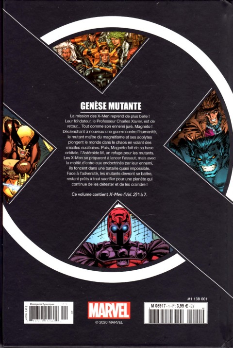 Verso de l'album X-Men - La Collection Mutante Tome 1 Genèse Mutante