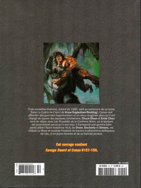 Verso de l'album The Savage Sword of Conan - La Collection Tome 50 La colère de crom