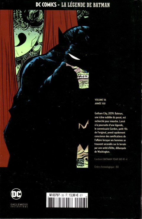 Verso de l'album DC Comics - La Légende de Batman Volume 56 Année 100