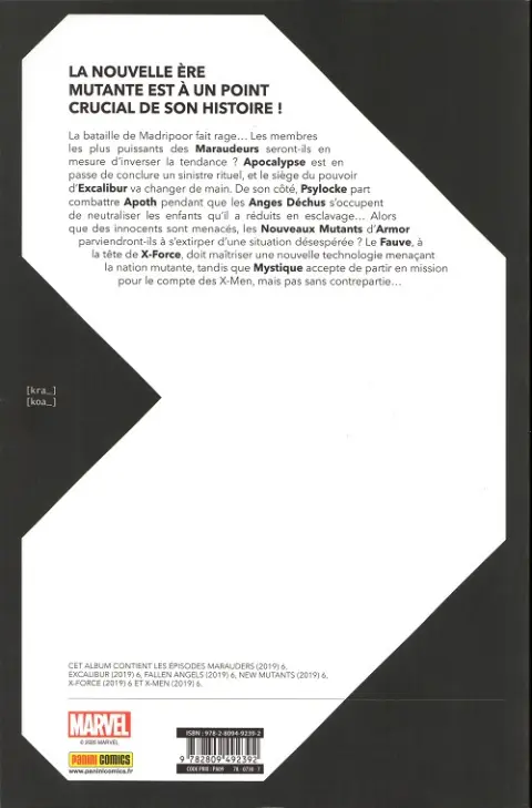Verso de l'album Dawn of X Volume 06