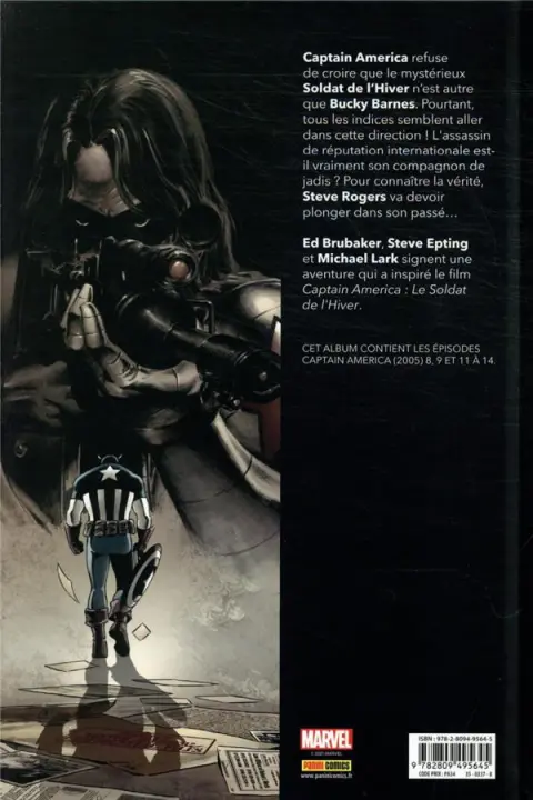 Verso de l'album Captain America Tome 2 Le soldat de l'hiver