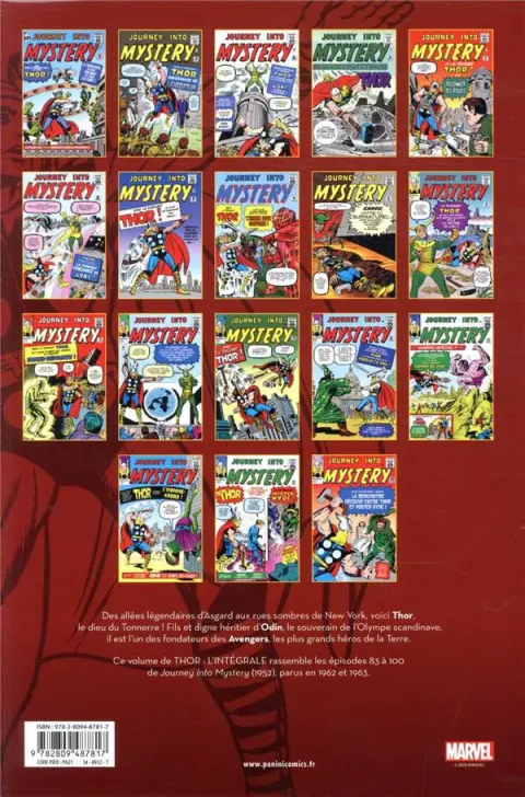 Verso de l'album Thor - L'intégrale Vol. 5 1962-1963