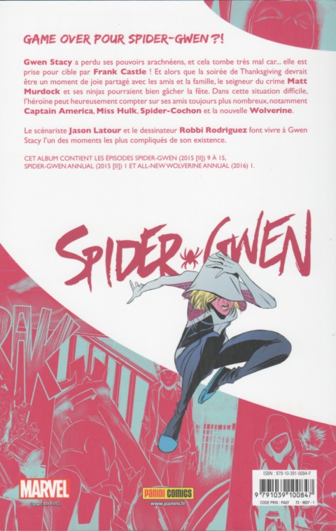 Verso de l'album Spider-Gwen 2 Des pouvoirs extraordinaires