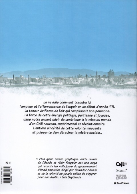 Verso de l'album Le temps des humbles Chili 1970-1973