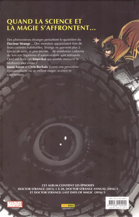 Verso de l'album Doctor strange : Le crépuscule de la magie