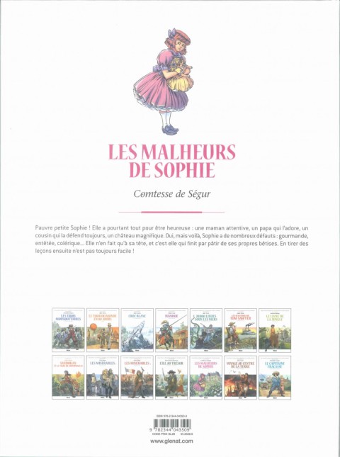 Verso de l'album Les Grands Classiques de la littérature en bande dessinée Tome 45 Les malheurs de Sophie