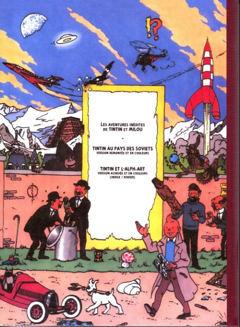 Verso de l'album Tintin Tintin et l'alph-art