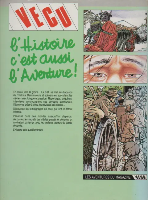 Verso de l'album Vécu Album N° 11 Recueil des numéros 48-49-50