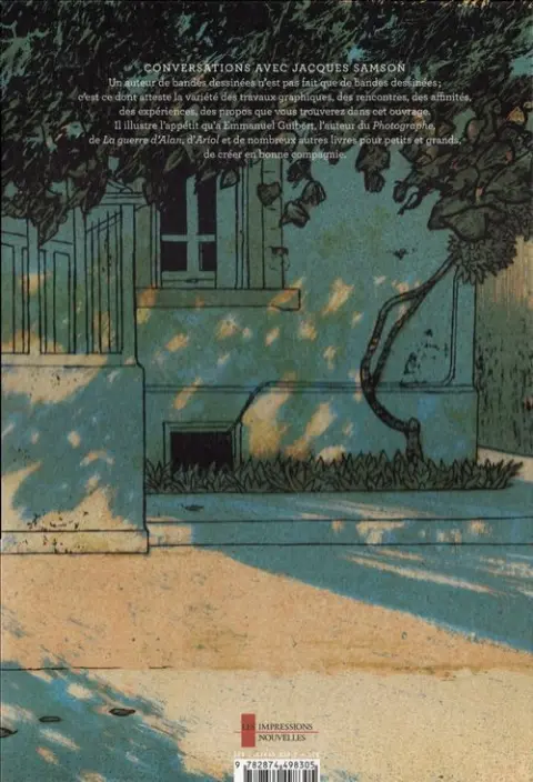 Verso de l'album Emmanuel Guibert, en bonne compagnie