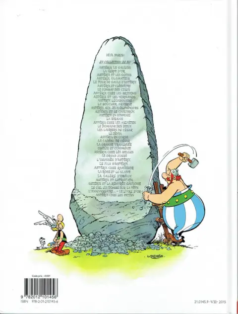Verso de l'album Astérix Tome 13 Astérix et le chaudron