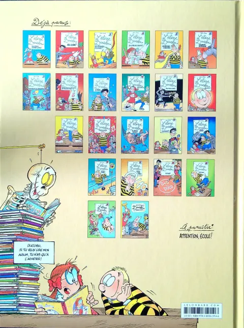 Verso de l'album L'Élève Ducobu Tome 1 Un copieur sachant copier !