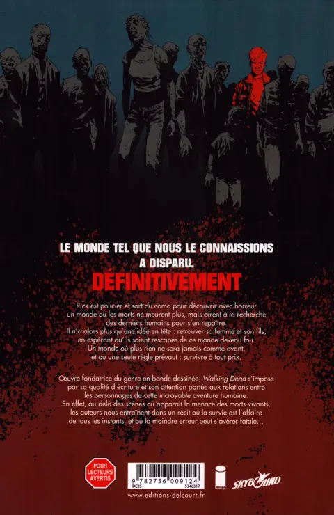 Verso de l'album Walking Dead Tome 1 Passé décomposé