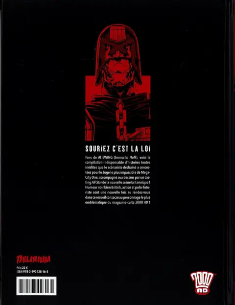 Verso de l'album Judge Dredd Tome 5 Souriez c'est la loi