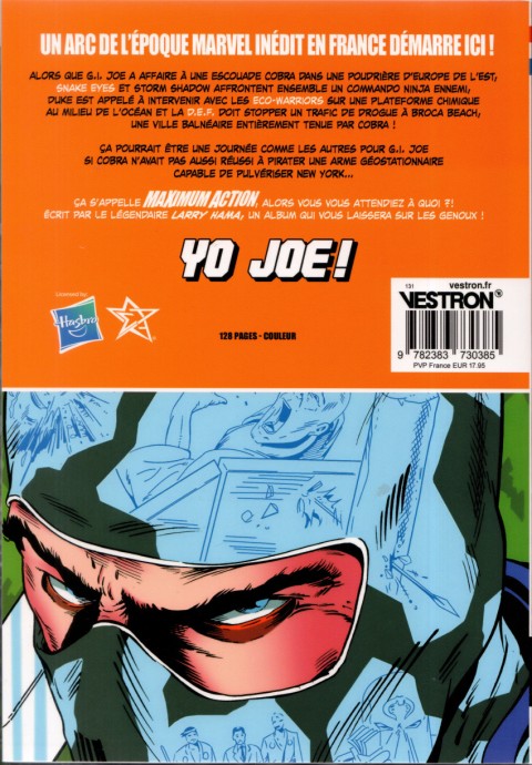 Verso de l'album G.I. Joe : Maximum action Tome 1