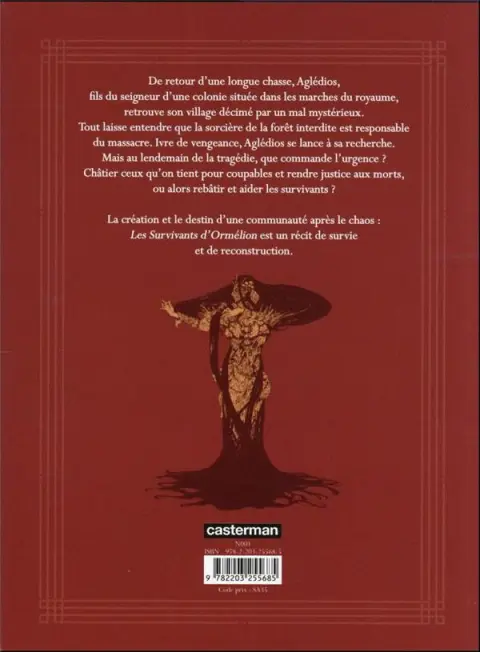 Verso de l'album Les Survivants d'Ormélion 1