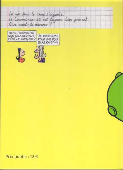 Verso de l'album La fuite en avant Tome 2 (suite d une pandémie)
