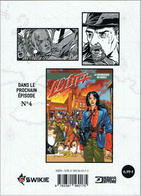 Verso de l'album Lilith N° 3 Le front de pierre