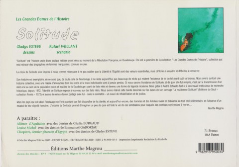 Verso de l'album Solitude