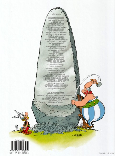 Verso de l'album Astérix Tome 7 Le combat des chefs