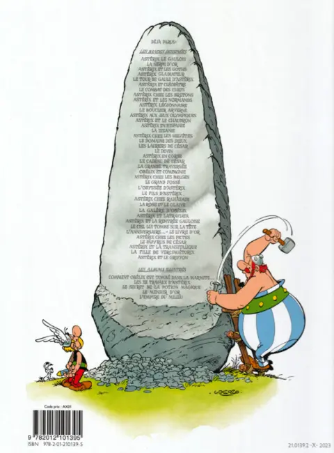 Verso de l'album Astérix Tome 7 Le combat des chefs