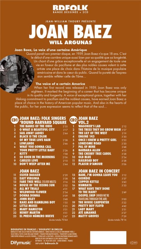 Verso de l'album Joan Baez