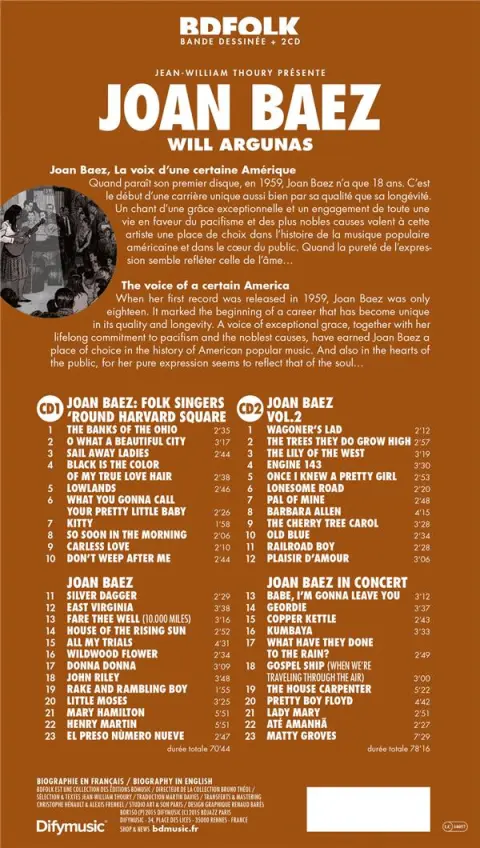 Verso de l'album Joan Baez
