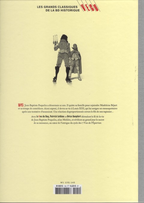 Verso de l'album Les grands Classiques de la BD Historique Vécu - La Collection Tome 141 Le fou du Roy - Tome V : Le Masque et la plume