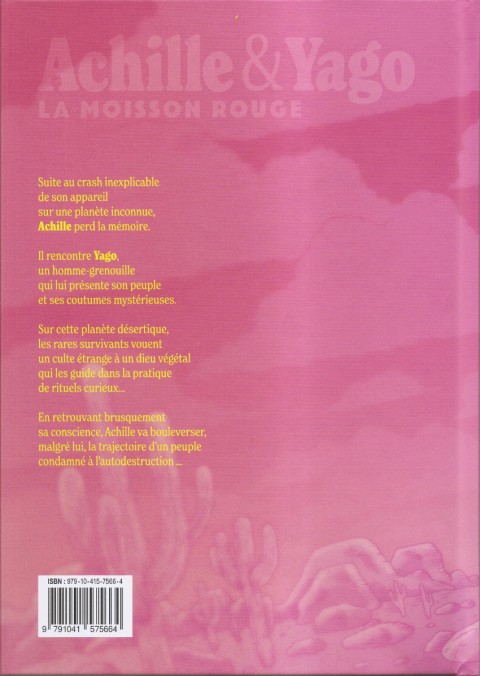 Verso de l'album Achille & Yago 1 La moisson rouge