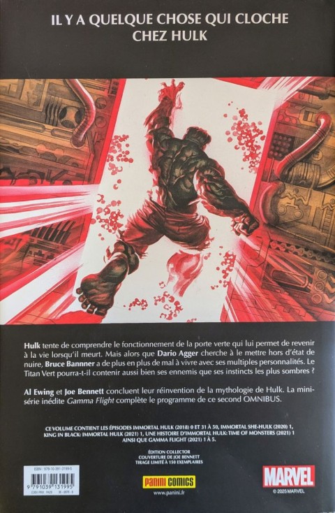 Verso de l'album Immortal Hulk Volume 2