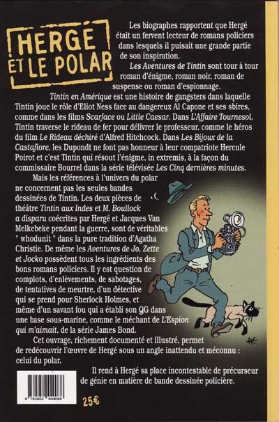 Verso de l'album Hergé et le polar
