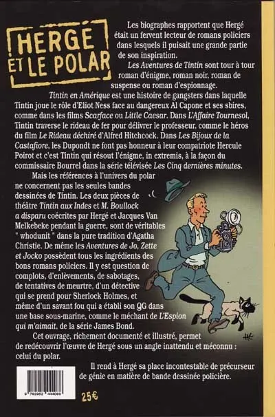 Verso de l'album Hergé et le polar