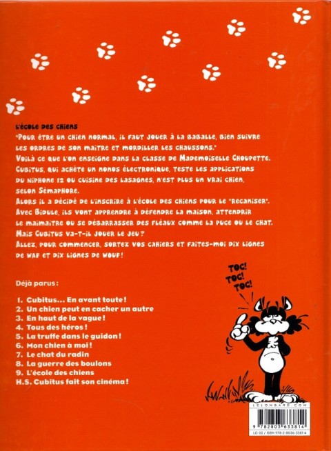 Verso de l'album Les nouvelles aventures de Cubitus Tome 9 L'école des chiens