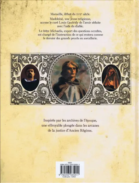 Verso de l'album Le Curé du Diable